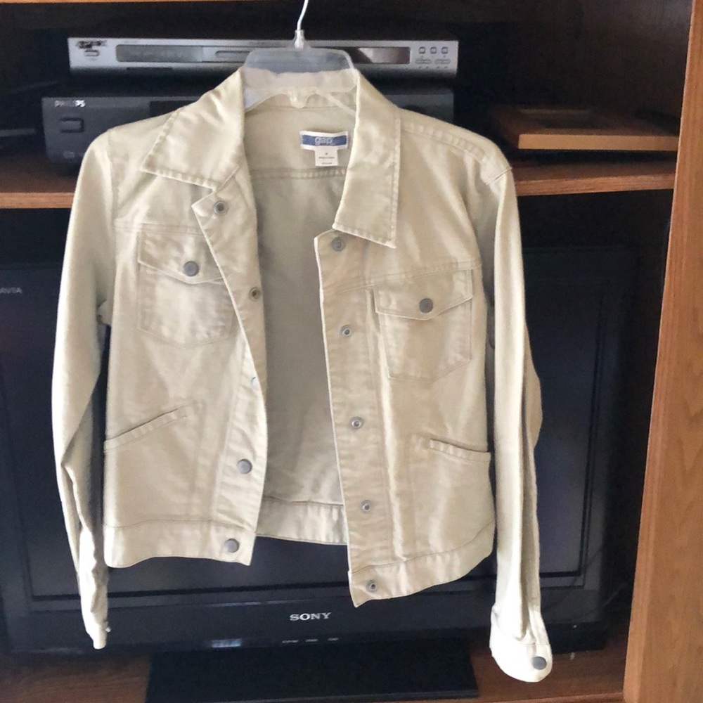 Khaki Gap jean jacket